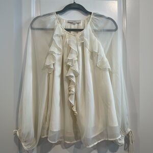 Loft Ruffle Blouse NWOT